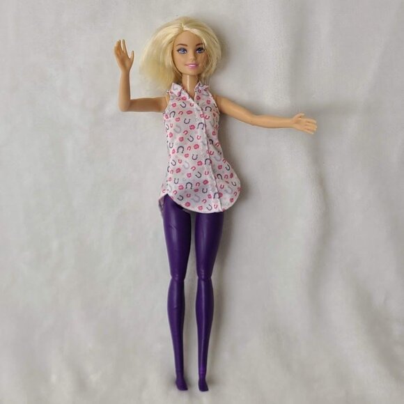 Barbie Fashion Doll Mattel Bob Haircut Horseshoe Tunic Purple Legs - Picture 6 of 10
